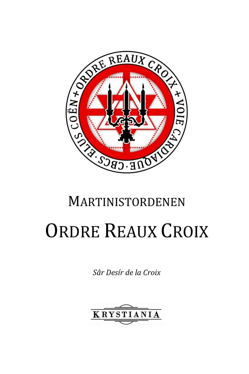 Side 1 — Martinistordenen Ordre Reaux Croix