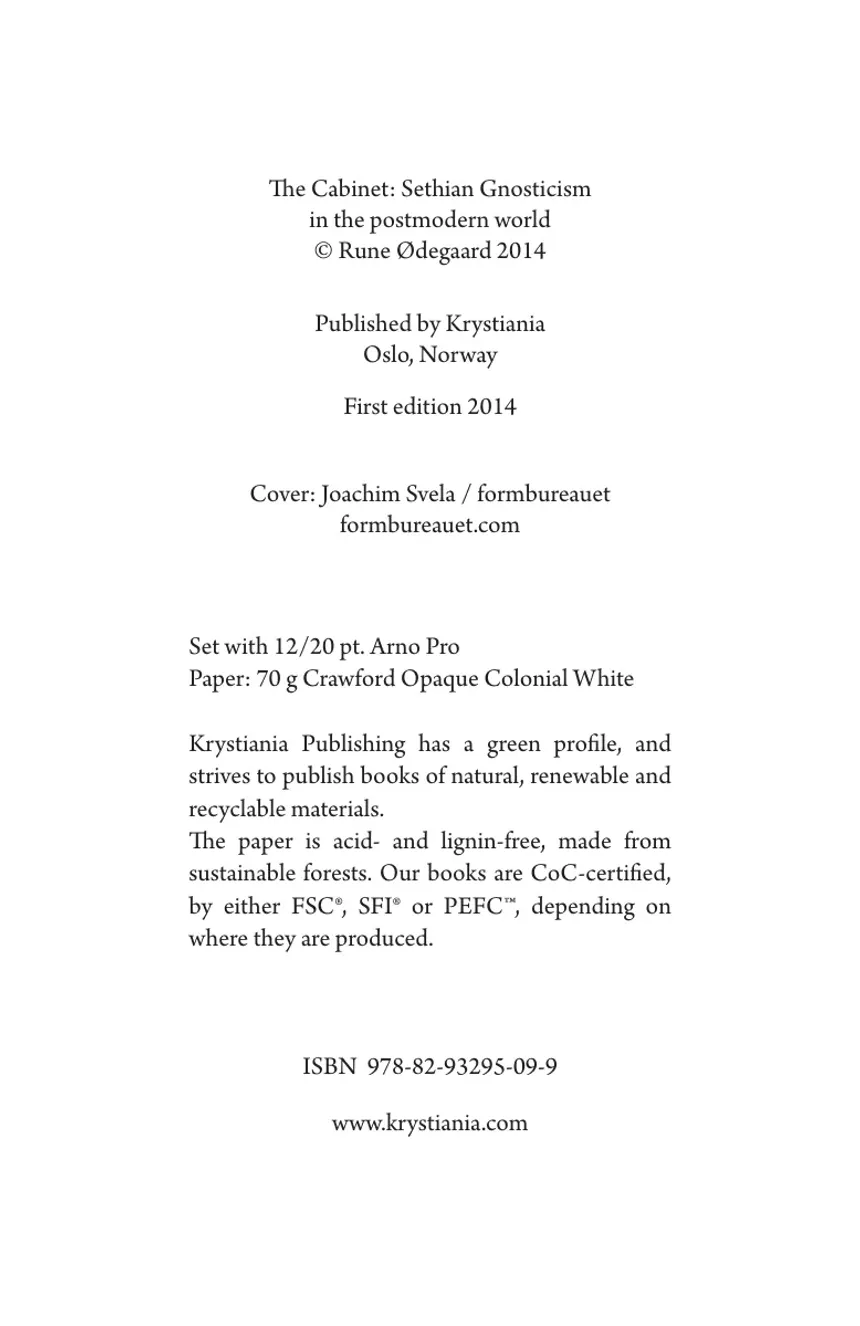 Page 2 — The Cabinet: Sethian Gnosticism in the Postmodern World