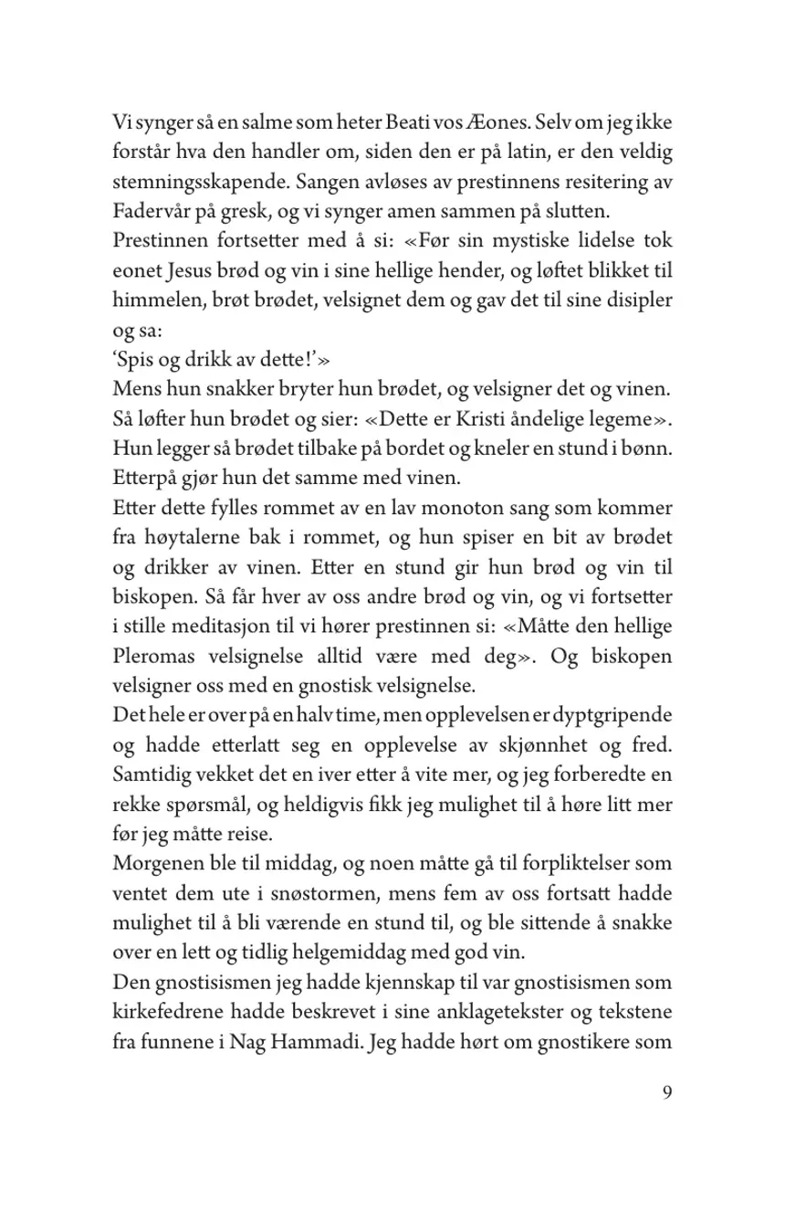 Side 9 — Eglise Gnostique: Den første gnostiske kirkens historie, sakramenter og lære